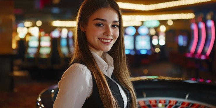Meja kartu Teen Patti bernuansa merah